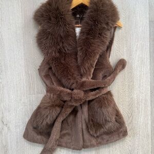 Brown Fur Vest